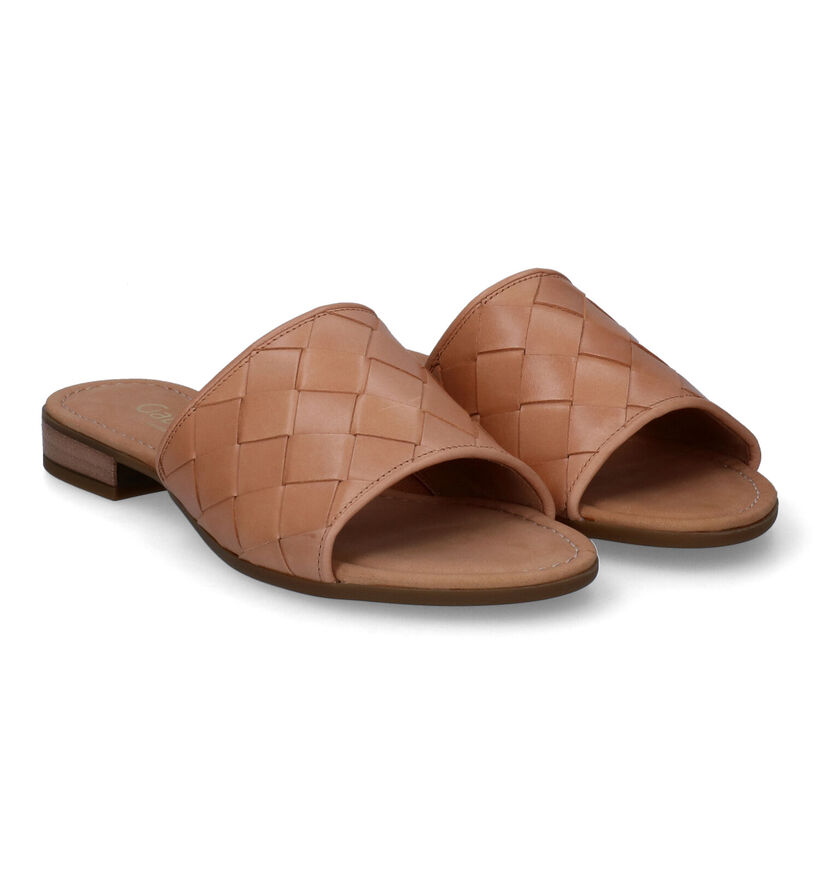 Comfort Nu-pieds plates en Cognac pour femmes (306161)