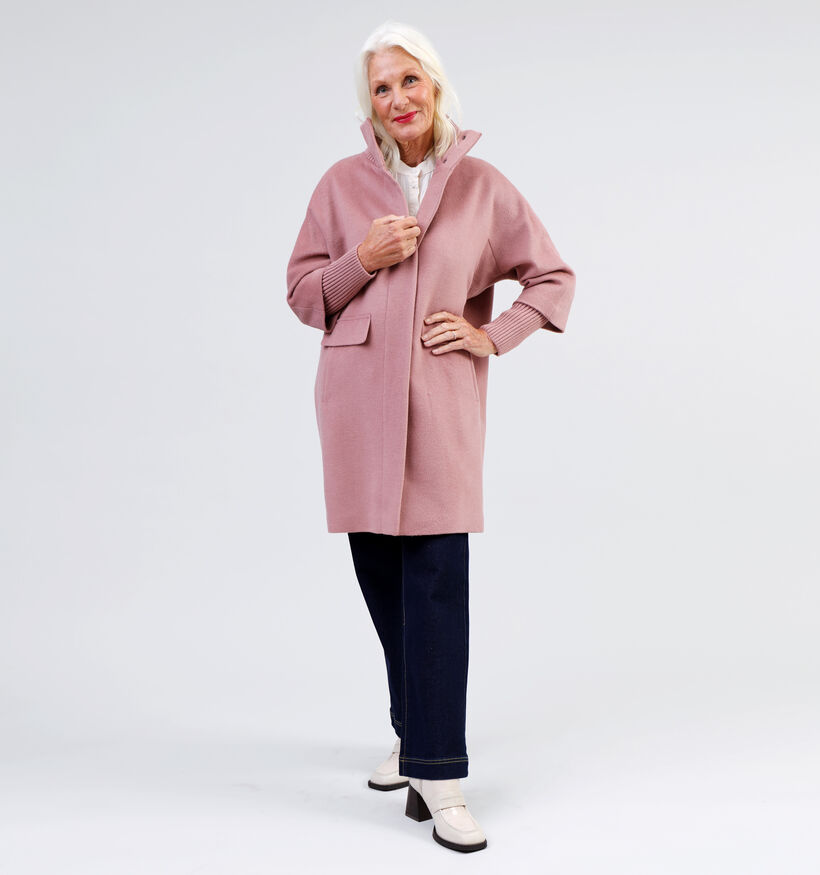 comma Manteau mi-long en Rose pour femmes (332034)