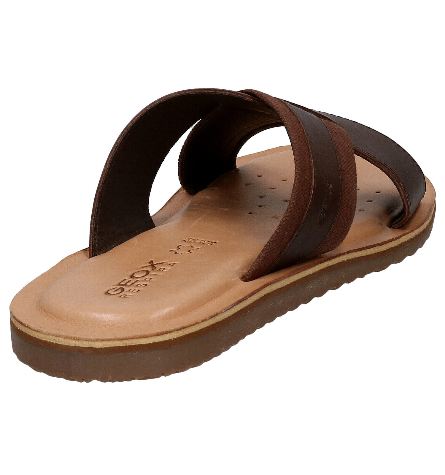 Geox Artie Bruine Slippers Heren Slippers Online op TORFS.BE