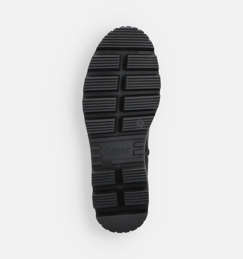 Gabor Bottines plates en Noir pour femmes (360278) - pour semelles orthopédiques