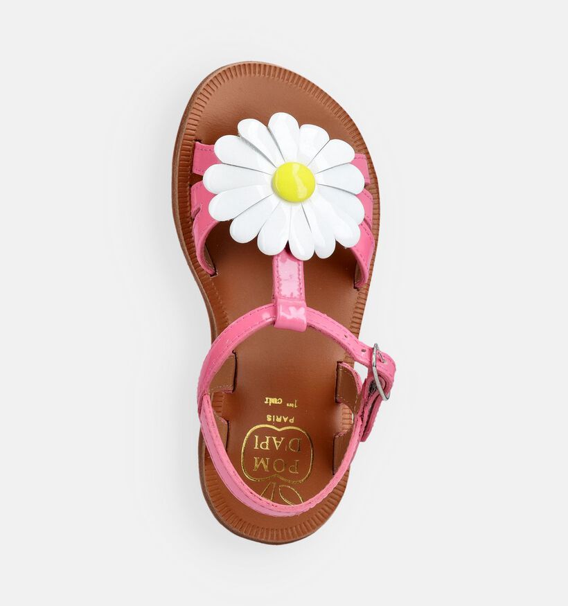 Pom d'Api Plagette Big Flower Roze Sandalen voor meisjes (370274)