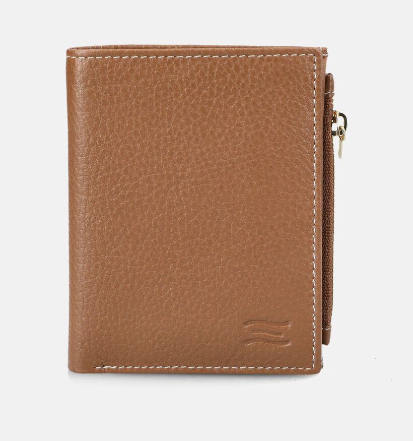 Crinkles Bruine Portemonnee met Rits voor dames (381742)