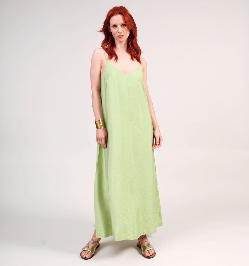 Mexx Hammered Slip Dress Robe longue en Vert pour femmes (366079)