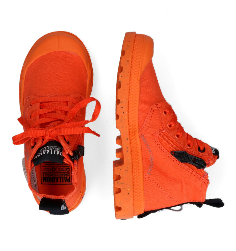 Palladium Pampa Organic K Witte Hoge Sneakers in stof (302714)