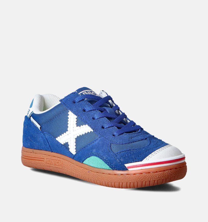Munich Gresca Blauwe Veterschoenen voor jongens (361893) - geschikt voor steunzolen