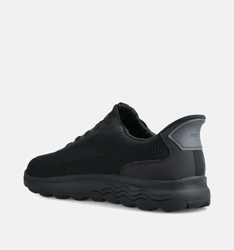 Geox Spherica Zwarte Veterschoenen voor heren (369112) - geschikt voor steunzolen