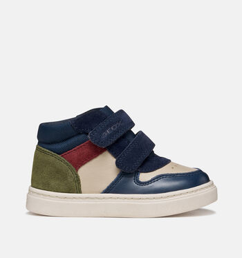Geox Respira Mid Sneakers Wit/Blauw