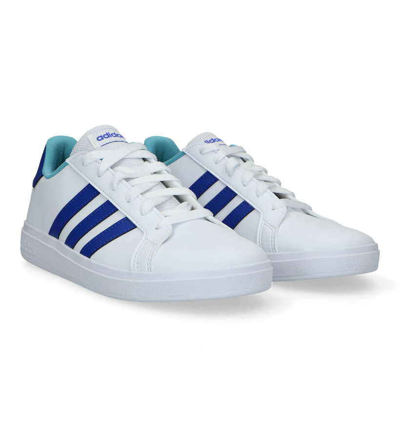 adidas Grand Court 2.0 Witte Sneakers voor jongens, meisjes (324104)