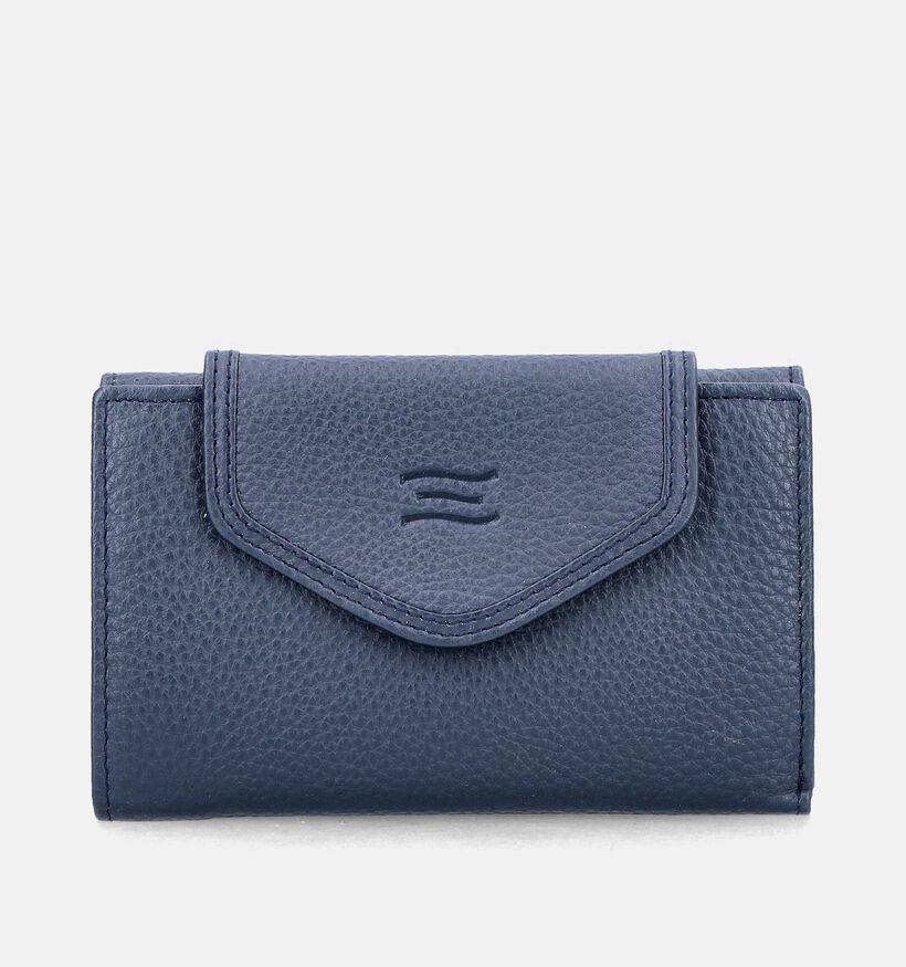 Crinkles Porte-monnaie à rabat en Bleu pour femmes (358513)