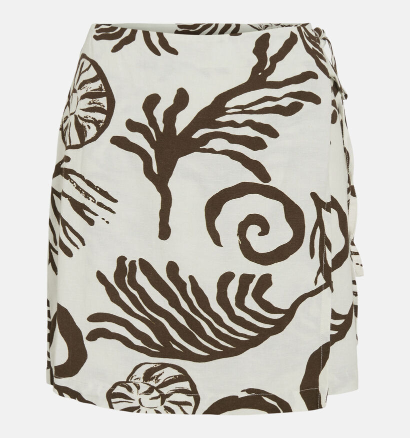 Vila x Loredana Kam Cora Ecru/Bruine Wikkelrok voor dames (375145)