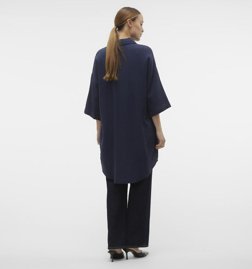 Vero Moda Natali Robe chemise en Bleu pour femmes (337282)