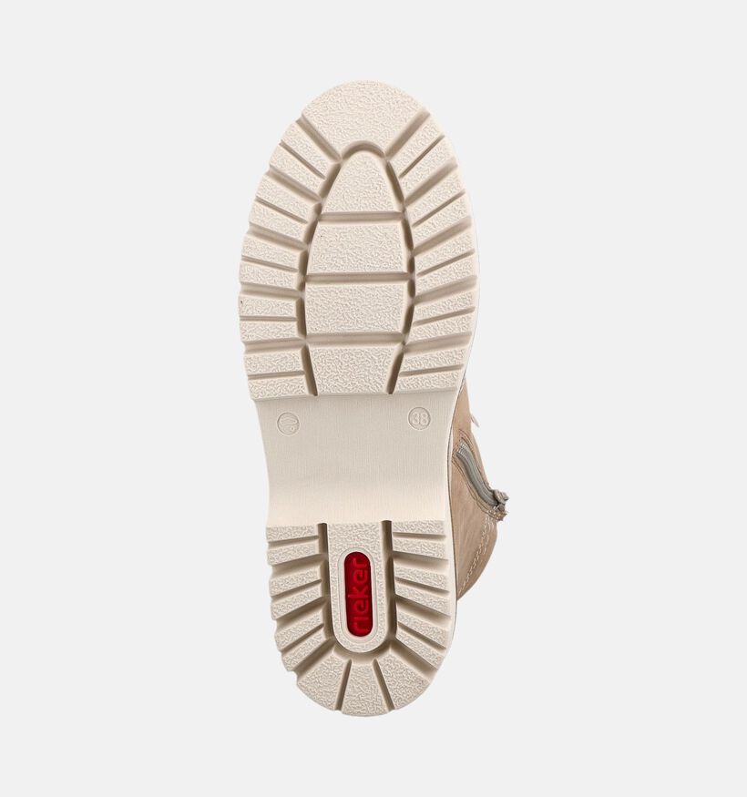 Rieker Donkerbeige Boots met Veters en Rits voor dames (379958) - geschikt voor steunzolen
