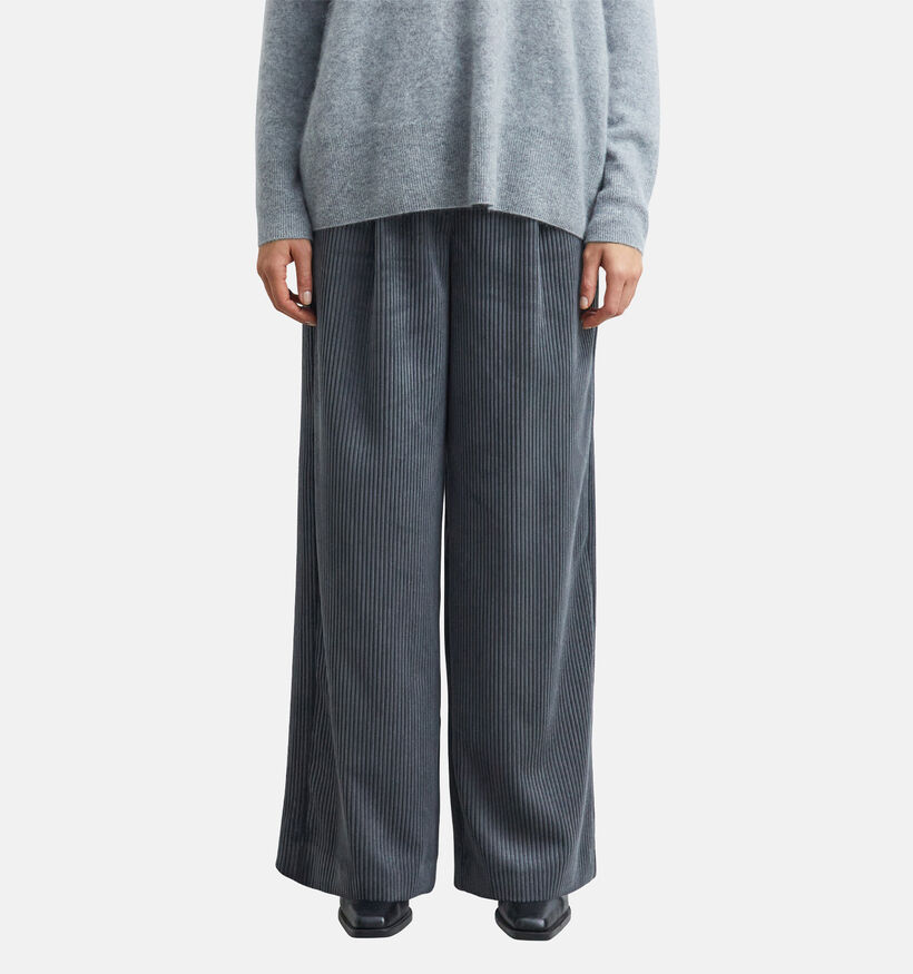 comma Night Grey Donkergrijze Broek voor dames (381676)