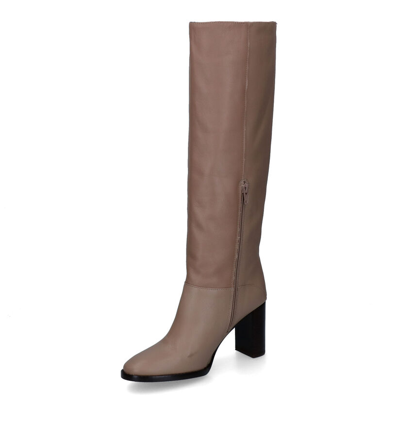 March23 Dan Long Bottes Hautes en Beige pour femmes (314235)