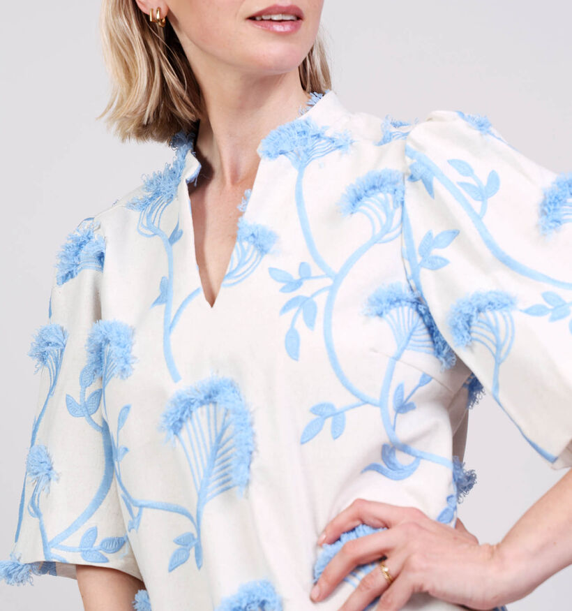 Minus Misja Skyway Blue Ecru/Blauwe Jurk voor dames (371824)