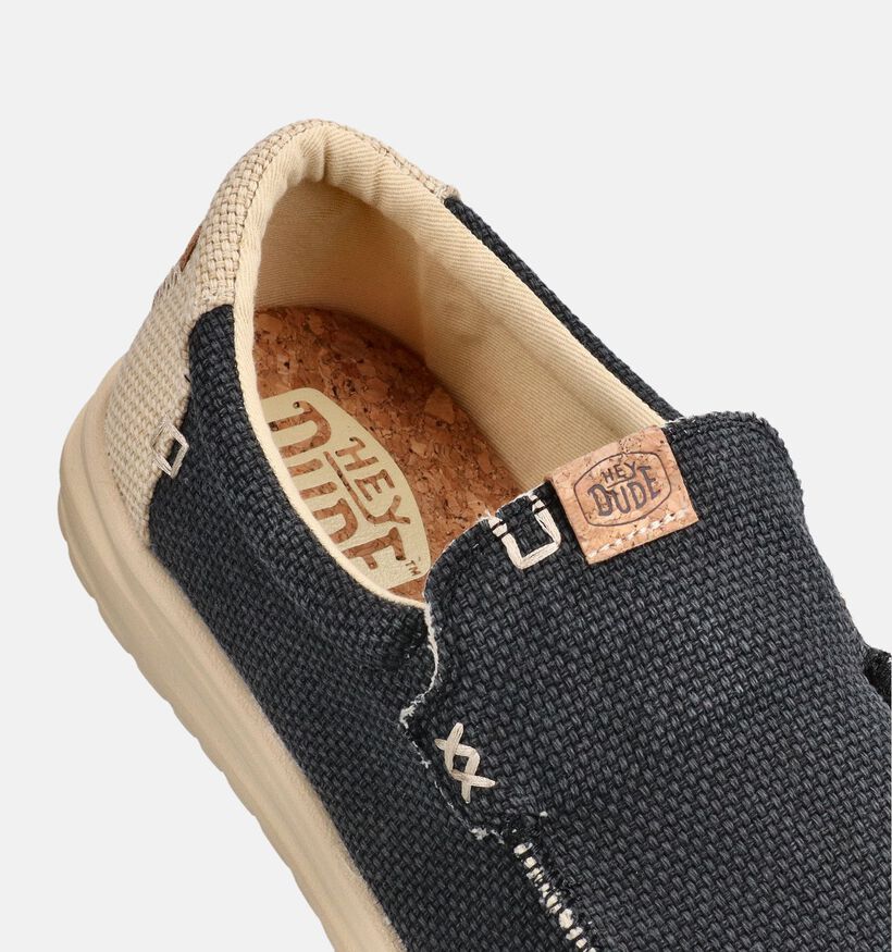 HEYDUDE Mikka Braided Chaussures &agrave; enfiler en Bleu fonc&eacute; pour hommes (370077) - pour semelles orthop&eacute;diques