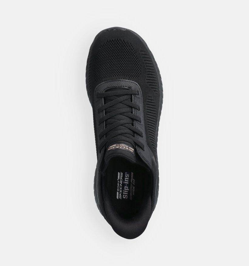 Skechers Bobs Squad Chaos Current Muse Zwarte Slip-on Sneakers voor dames (367458)