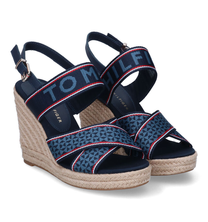 TH Tommy Webbing Sandales en Kaki pour femmes (304006)