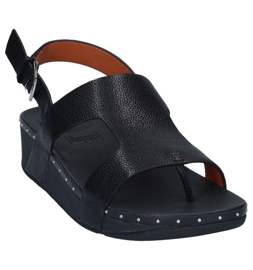 FitFlop Sandales à talons en Orange clair en cuir (240192)