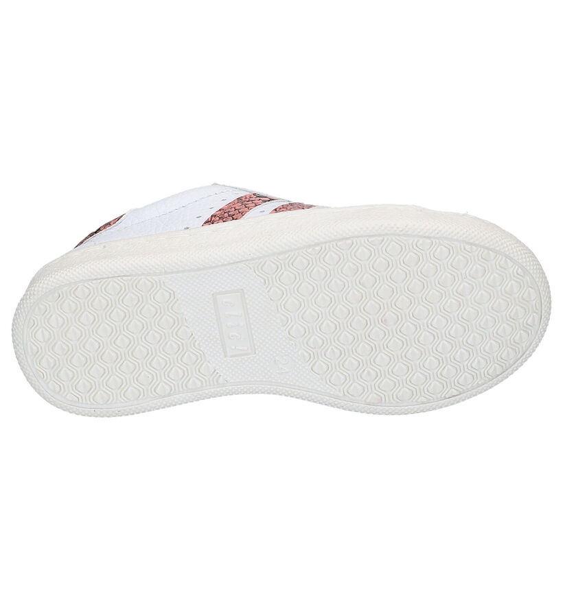 Clic! Baskets basses en Blanc en cuir (270510)