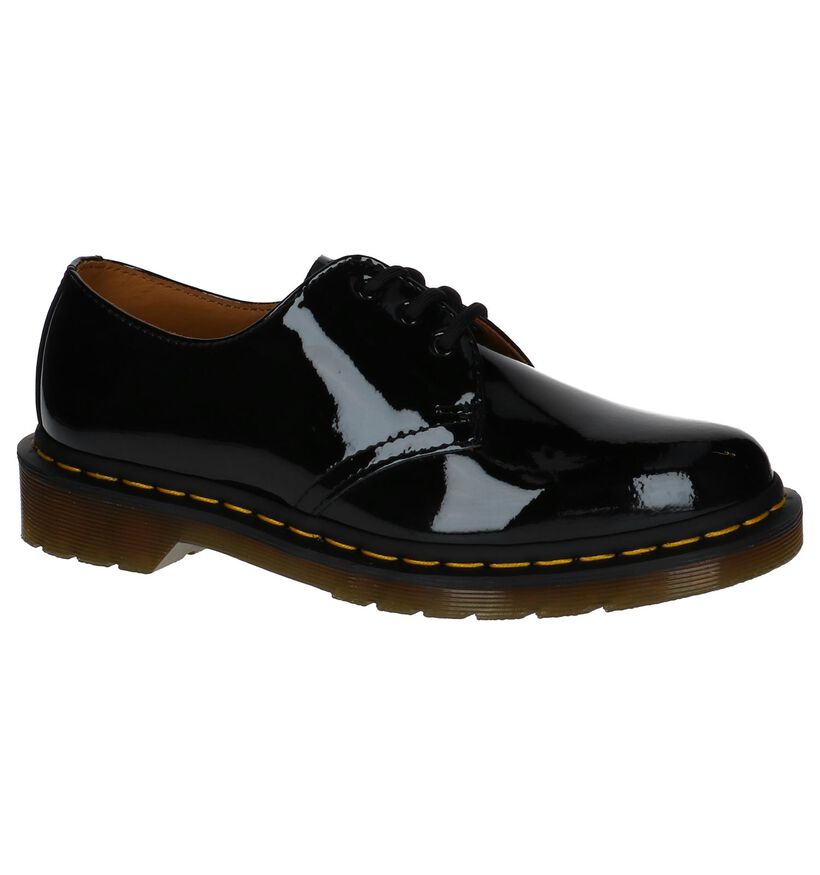 Dr. Martens Witte Veterschoenen in lak (284703)