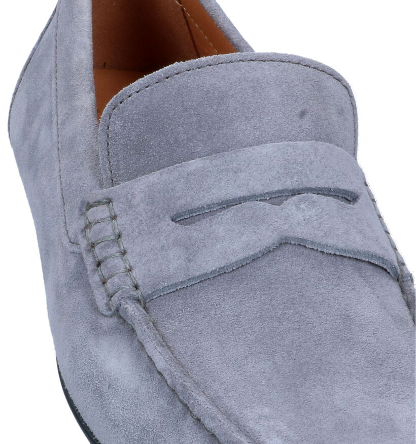 Geox Kosmopolis Grip Blauwe Mocassins in daim (326747)