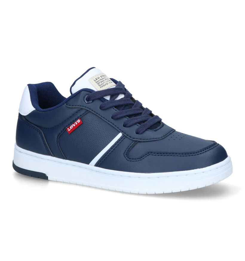 Levi's Kick T BChaussures &agrave; lacets en Bleu pour gar&ccedil;ons (338606) - pour semelles orthop&eacute;diques