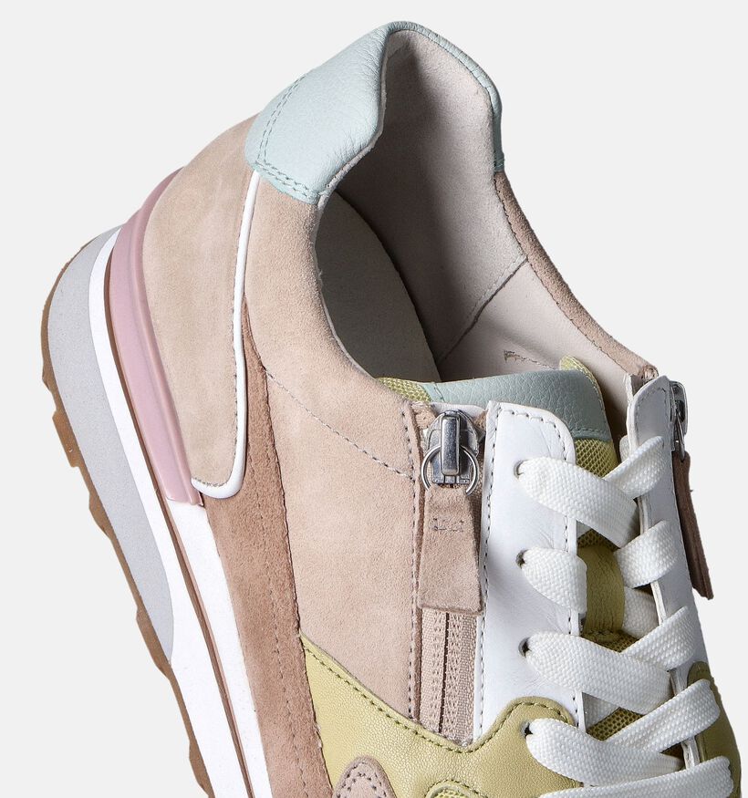 Gabor Beige Sneakers voor dames (352083) - geschikt voor steunzolen