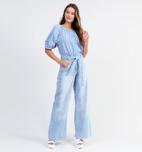 comma Jeans patte d'éléphant en Bleu (327337)