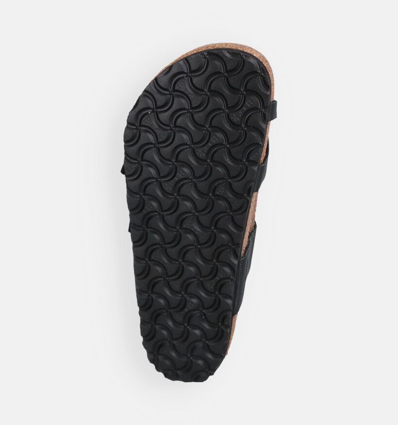 Birkenstock Mayari Briko-FLor Tongs en Noir pour femmes (369526)