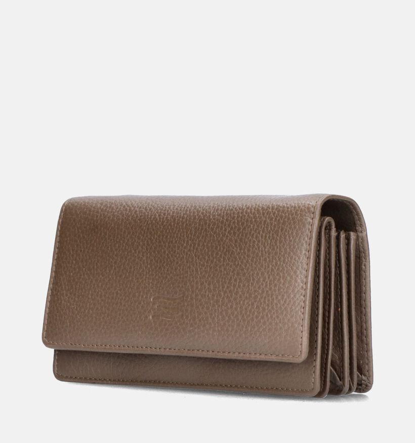 Crinkles Porte-monnaie à rabat en Vert Kaki pour femmes (349860)
