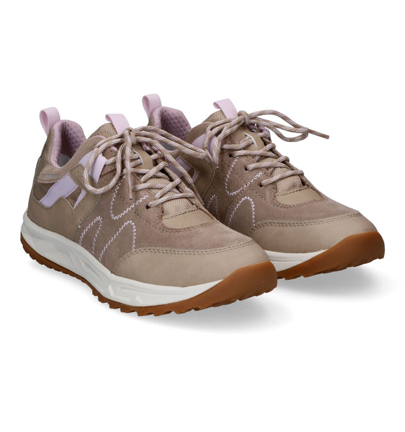 Geox Delray Chaussures à lacets en Taupe en daim (301042)