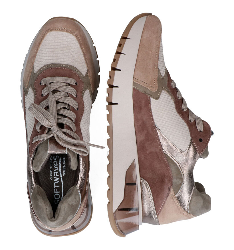 Softwaves Camel Sneakers in daim (316721)