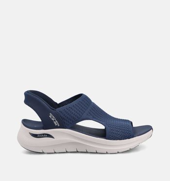 Skechers Arch Fit Sandalen Taupe/Blauw
