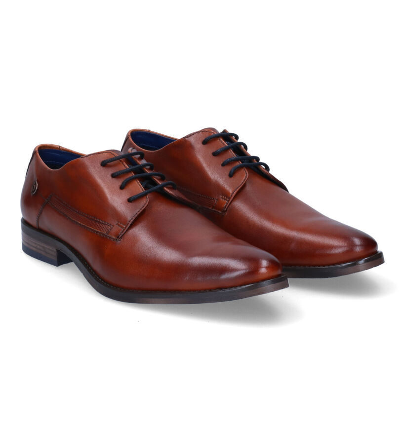 Bugatti Lair Chaussures habillées en Cognac pour hommes (311142)