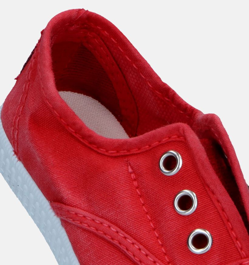 Cienta Slip-ons en Rouge pour filles, garçons (340021) - pour semelles orthopédiques