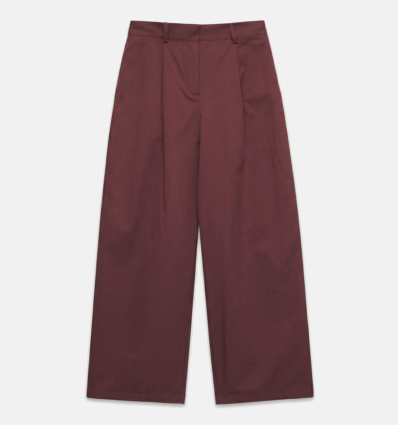 Vero Moda Curve Taylor Bordeaux Barrel Geklede Broek voor dames (382264)