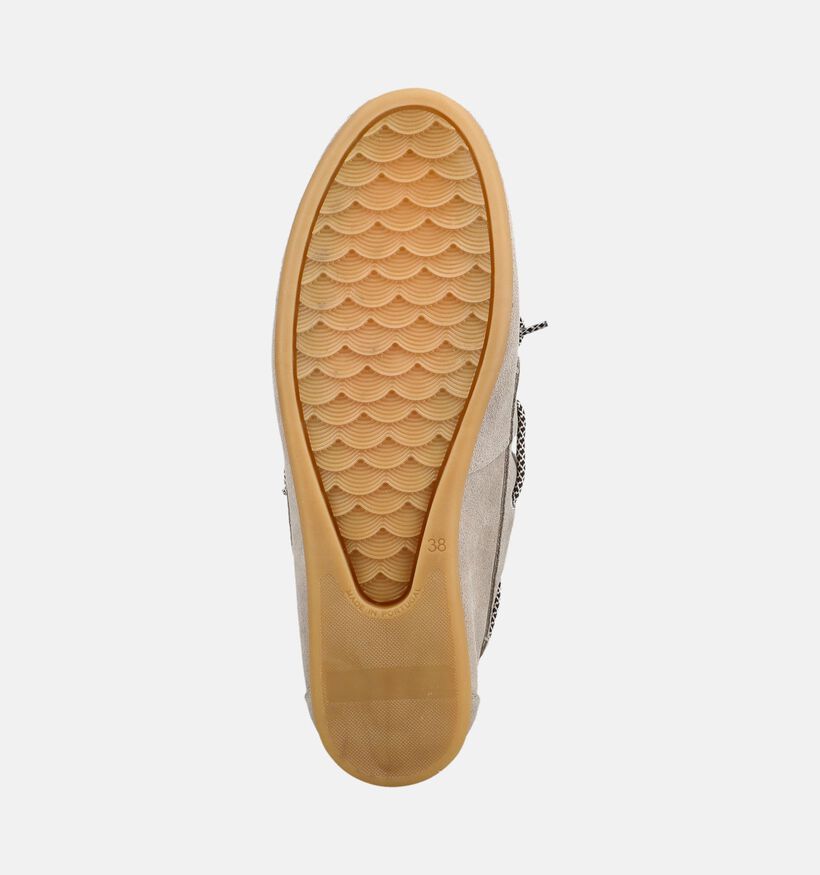 Posh By Poelman Chaussures plates en Beige fonc&eacute; pour femmes (383804)