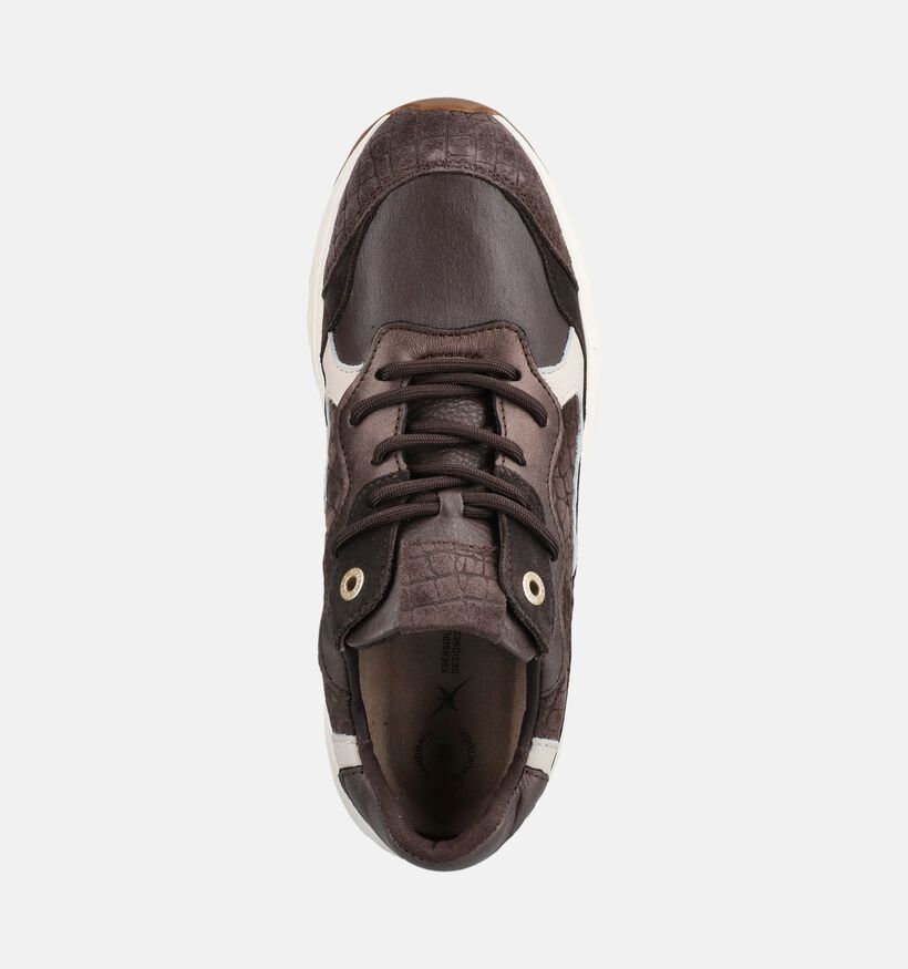 Xsensible Rainbow Donkerbruine Sneakers voor dames (379018) - geschikt voor steunzolen