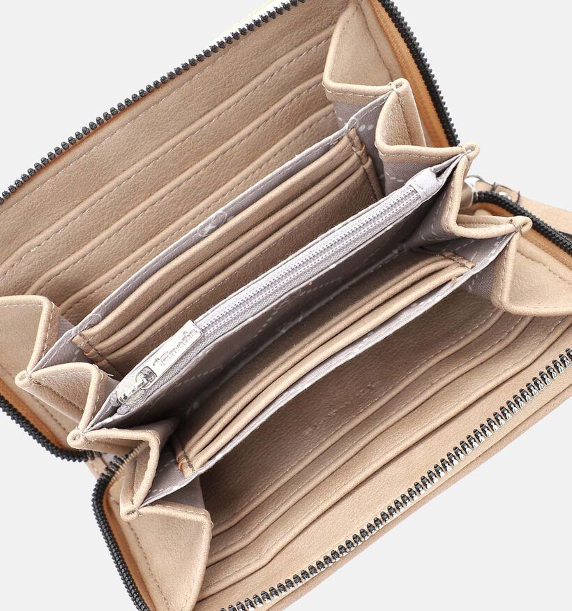 Tamaris Nele Porte-monnaie zipp&eacute; en Taupe pour femmes (371384)
