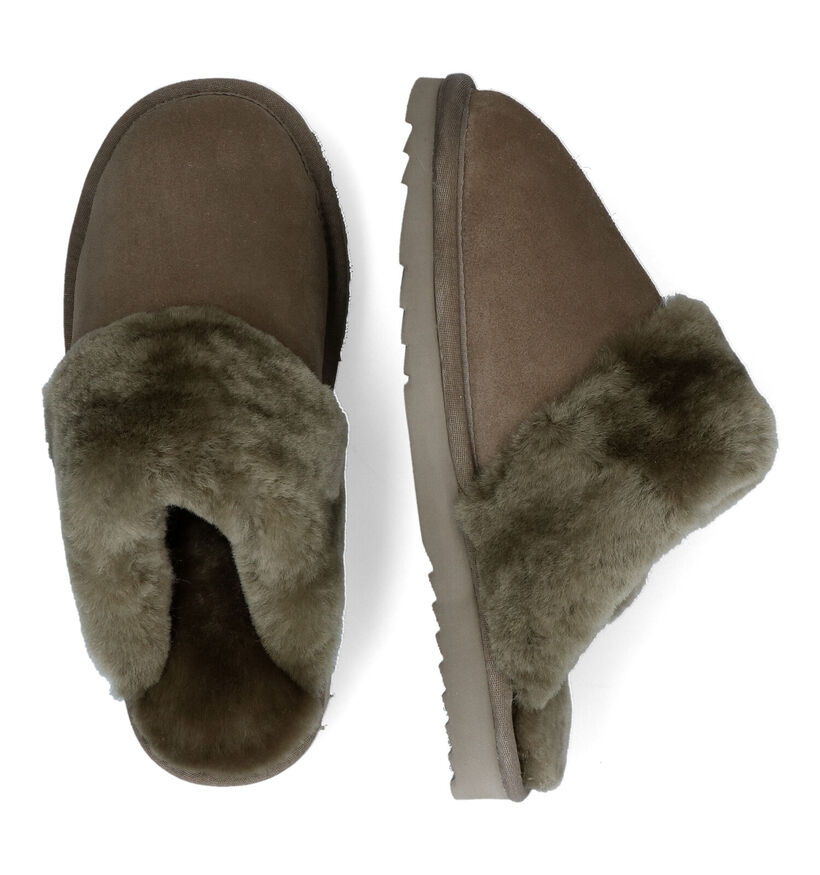 Warmbat Flurry Cognac Wollen Pantoffels voor dames (329908)