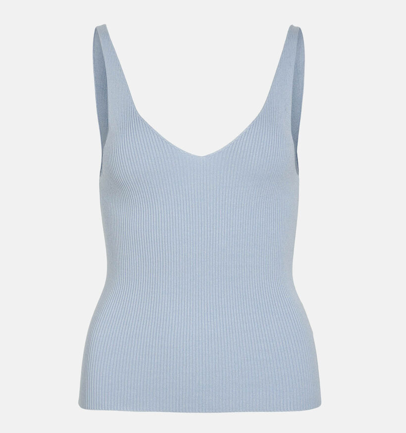 Vila Wennie Rib D&eacute;bardeur en Bleu pour femmes (368118)