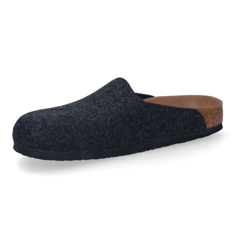 Birkenstock Amsterdam Grijze Pantoffels in stof (294814)