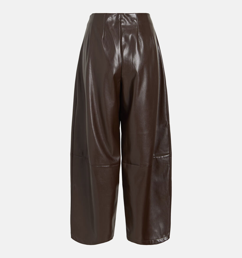 Vila Anna Donkerbruine Broek Faux-Leather voor dames (383846)