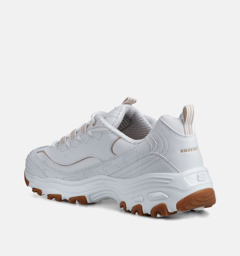 Skechers D'Lites Good Neutral Witte Chunky Sneakers voor dames (367462)
