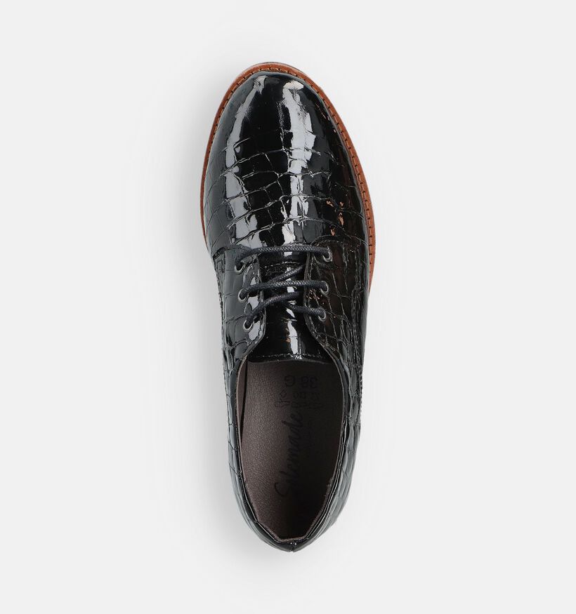 Solemade Zoe Chaussures &agrave; lacets en Noir pour femmes (380020) - pour semelles orthop&eacute;diques