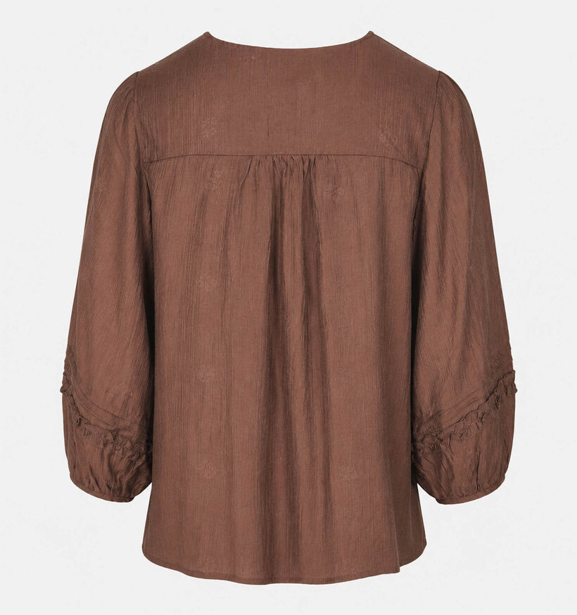 Vero Moda Leslie Blouse en Brun fonc&eacute; pour femmes (377609)