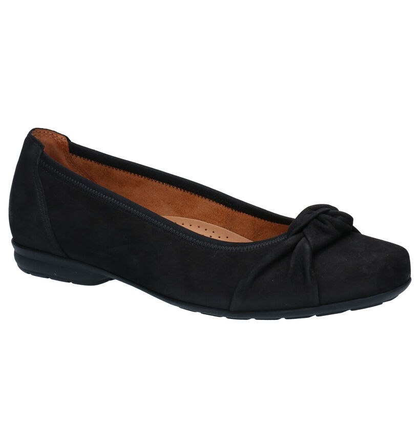 Gabor Easy Walking Zwarte Ballerina's in nubuck (271649)