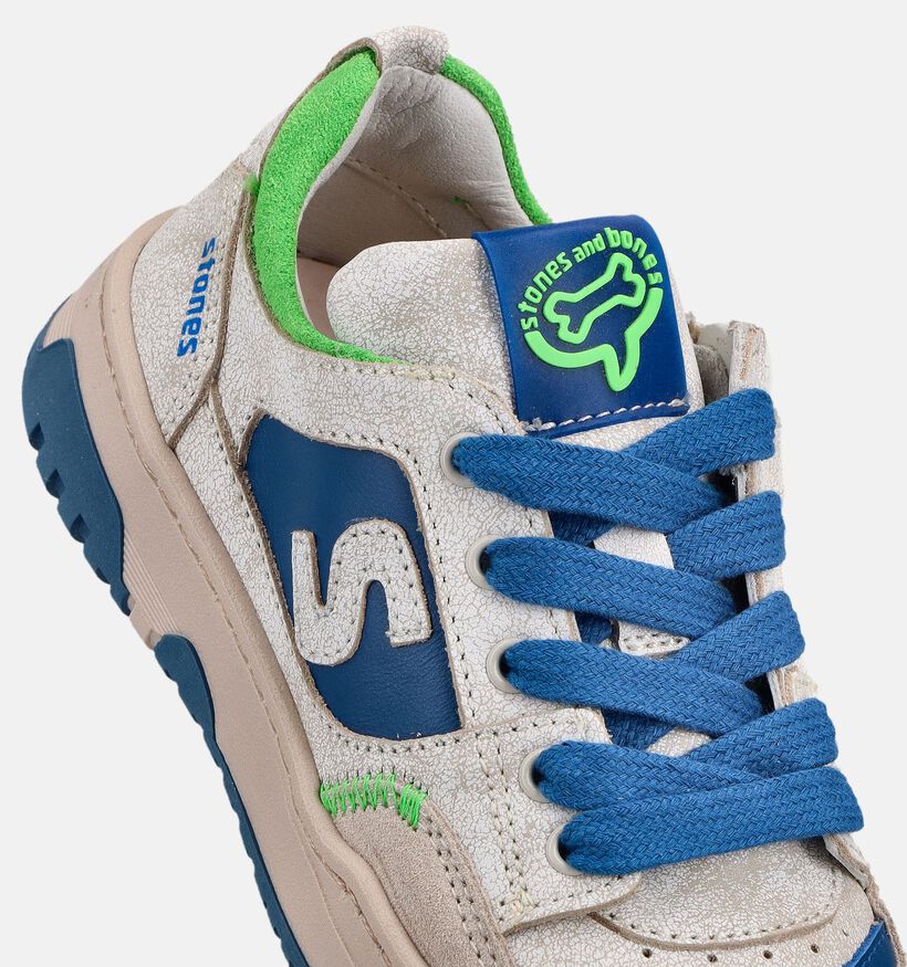 STONES and BONES Macan Baskets en Ecru pour gar&ccedil;ons (373742) - pour semelles orthop&eacute;diques