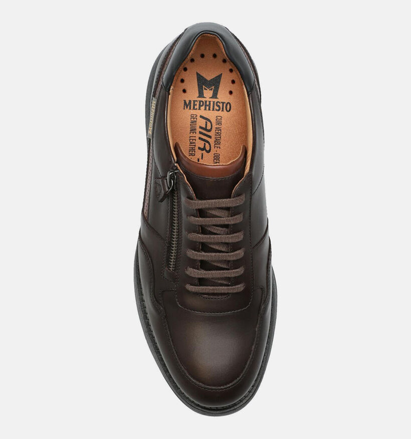 Mephisto Remi Randy Donkerbruine Schoenen met Veters en Rits voor heren (379014) - geschikt voor steunzolen